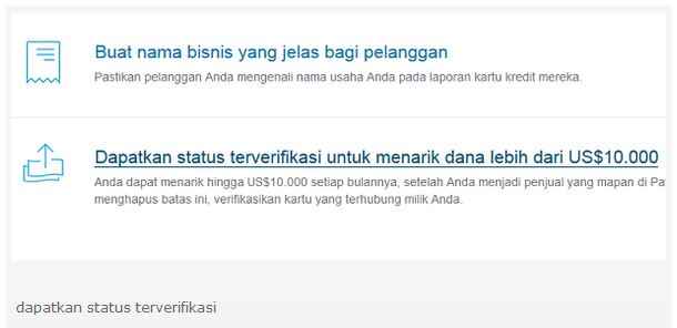 Verifikasi Paypal Tipe Bisnis Terbaru