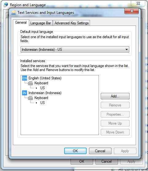 Setup keyboard tombol tertukar Setup keyboard tombol tertukar